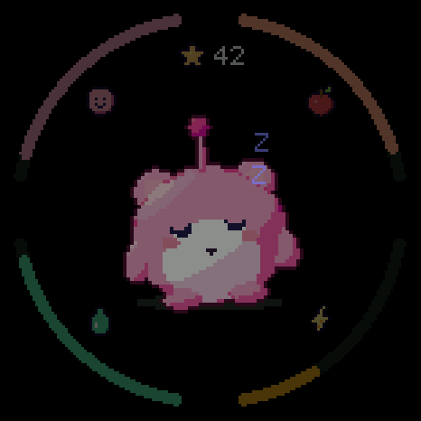 The pet asleep