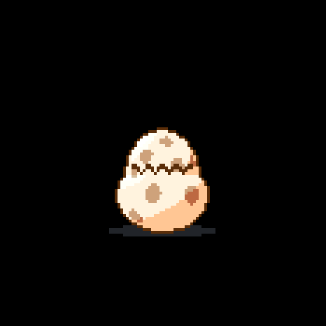 A cream speckled egg with a crack in it